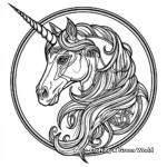 Mythical Celtic Unicorn Coloring Pages 4