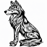 Native American Spirit Wolf Coloring Pages 1