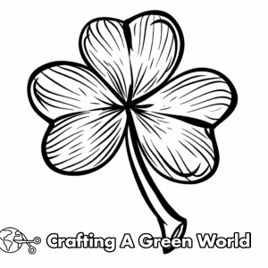 Four Leaf Clover Coloring Pages - Free &amp; Printable!