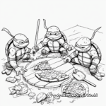 Ninja Turtles: Pizza Time Coloring Pages 3