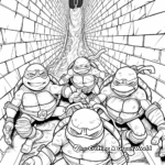 Ninja Turtles: Sewers Home Scene Coloring Pages 3