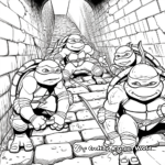 Ninja Turtles: Sewers Home Scene Coloring Pages 4