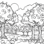 Orchard Fruit Trees Coloring Pages 2