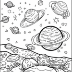 Outer Space: Preschool Planet Coloring Pages 1