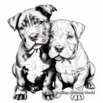 Pitbull Puppies Coloring Pages for Dog Lovers 3
