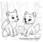 Playful Arctic Fox Coloring Pages 3