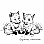 Playful Arctic Fox Coloring Pages 4