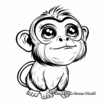 Playful Capuchin Monkey Coloring Pages 3