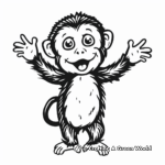 Playful Capuchin Monkey Coloring Pages 4