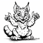 Playful Lynx Coloring Pages for Kids 1