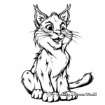 Playful Lynx Coloring Pages for Kids 2
