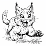 Playful Lynx Coloring Pages for Kids 4