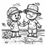 Pleasant Beach Day Coloring Pages 1