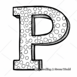 Polka Dot Letter P Coloring Pages 1