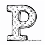Polka Dot Letter P Coloring Pages 2