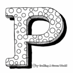 Polka Dot Letter P Coloring Pages 3