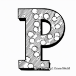Polka Dot Letter P Coloring Pages 4