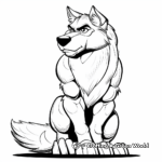 Powerful Thunder Wolf Coloring Pages 2