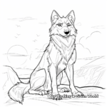 Powerful Thunder Wolf Coloring Pages 3