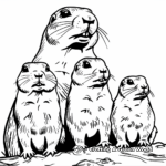 Prairie Dog Family Coloring Pages: Parents and Pups 3