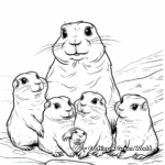 Prairie Dog Family Coloring Pages: Parents and Pups 4