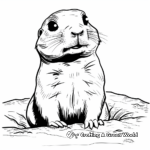Prairie Dog in its Burrow Coloring Pages 1