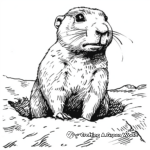 Prairie Dog in its Burrow Coloring Pages 3