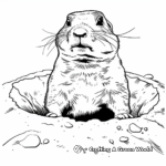 Prairie Dog in its Burrow Coloring Pages 4