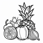 Preschool Fruit and Vegetable Coloring Pages 1