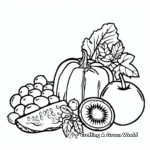 Preschool Fruit and Vegetable Coloring Pages 2