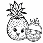 Preschool Fruit and Vegetable Coloring Pages 3