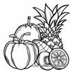 Preschool Fruit and Vegetable Coloring Pages 4