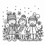 Preschool Seasonal Coloring Pages: Fall, Winter, Spring, Summer 3