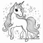 Princess and Unicorn Coloring Pages for Girls 2