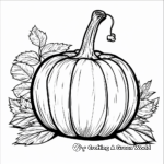 Pumpkins and Autumn Leaves Coloring Pages 3