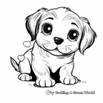 Puppy Love: Two playful puppies Coloring Pages 1