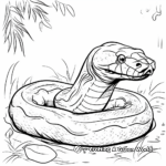 Rainforest Anaconda Coloring Pages 1