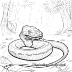 Rainforest Anaconda Coloring Pages 2