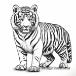 Realistic Bengal Tiger Coloring Pages 2