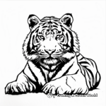 Realistic Bengal Tiger Coloring Pages 4