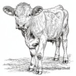 Realistic Dairy Cow Coloring Pages 1