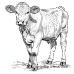 Realistic Dairy Cow Coloring Pages 2