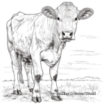 Realistic Dairy Cow Coloring Pages 3