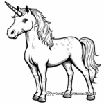 Realistic Graceful Unicorn Coloring Pages 3