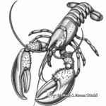 Realistic Maine Lobster Coloring Pages 1
