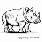 Realistic Rhino Coloring Pages 3