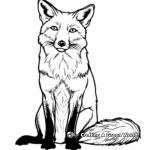 Red Fox Family Coloring Pages: Vixen, Dog and Kits 2