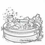 Relaxing Pool Party Coloring Pages 1