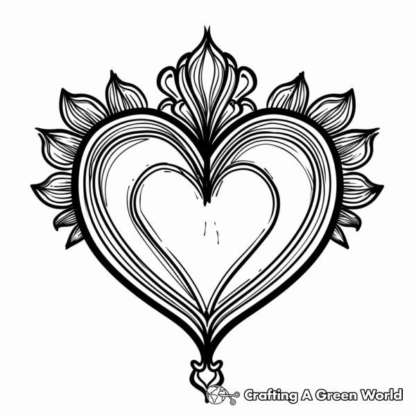 Fancy Heart Coloring Pages - Free & Printable!