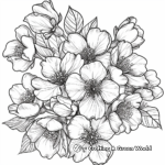 Romantic Cherry Blossom Coloring Pages 3